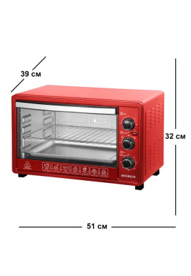 Духовка INTERLUX ILEO-0038R (38 л, червона)