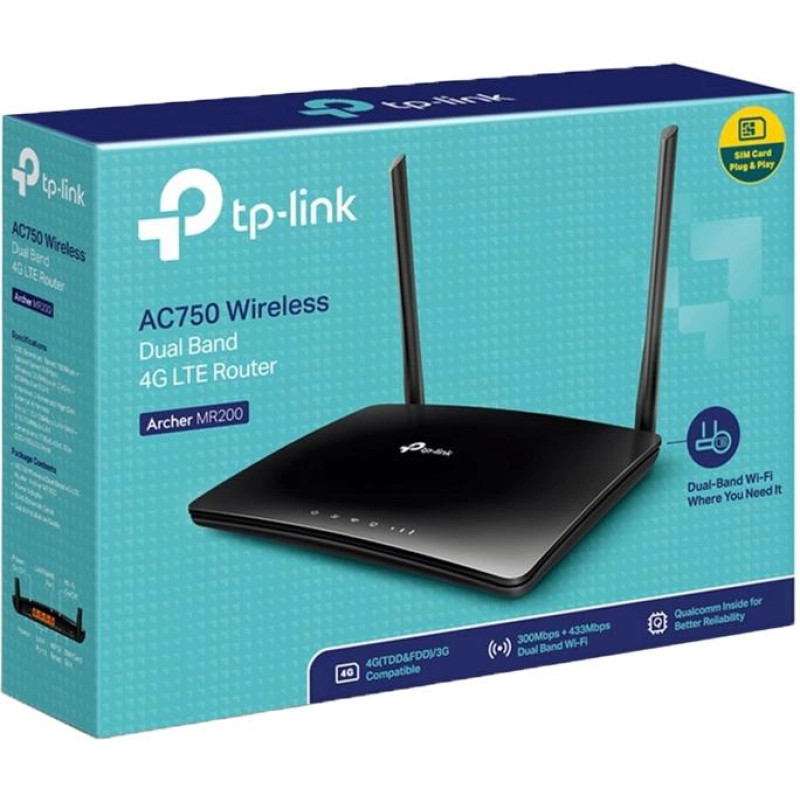 Маршрутизатор TP-LINK TL-MR200 (SIM-карта 4G)