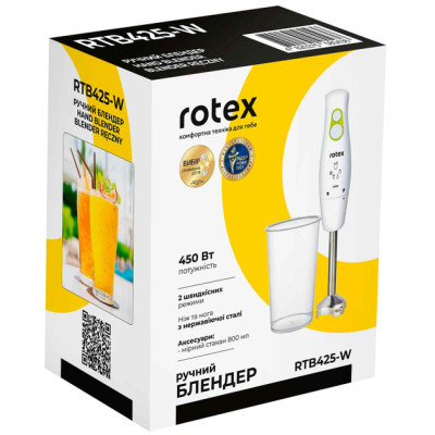 Блендер Rotex RTB425-W (погружний) + стакан