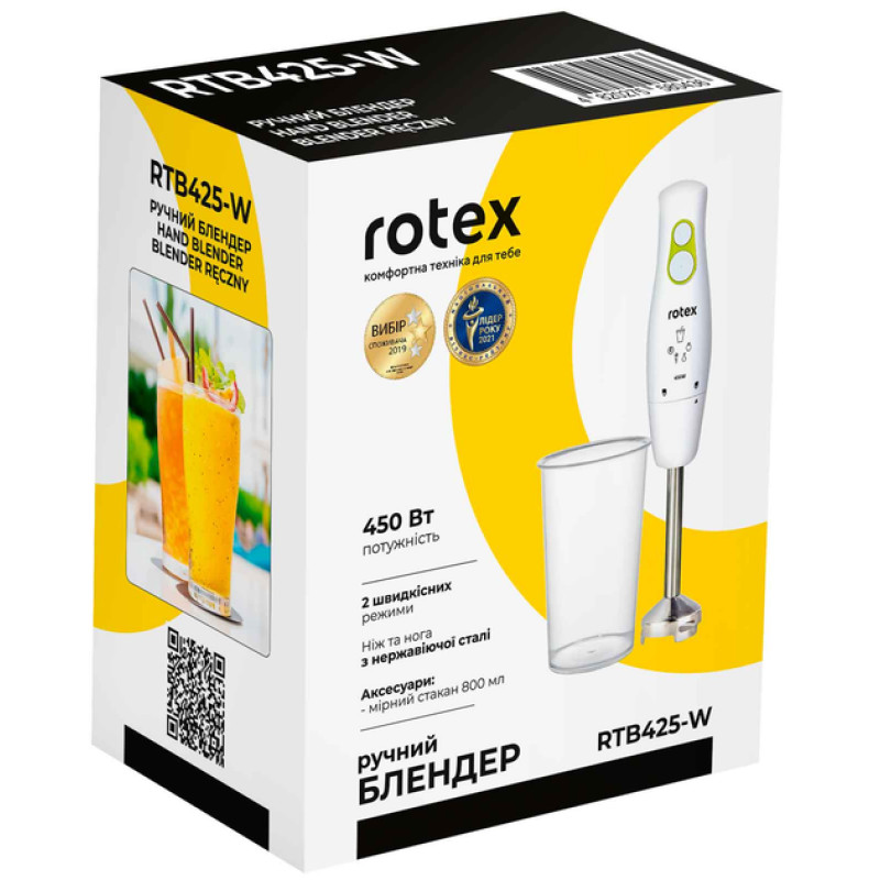 Блендер Rotex RTB425-W (погружний) + стакан