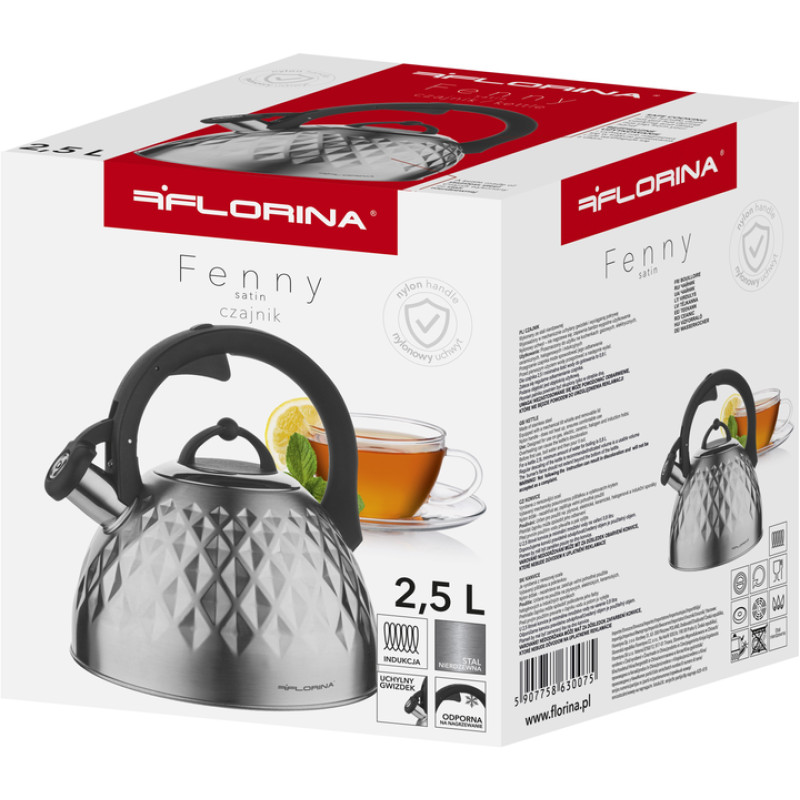 Чайник з свистком FLORINA 5C0225 FENNY SATIN (2,5л)