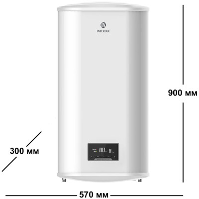 Водонагрівач INTERLUX ILDH-80DM (плаский, сухий тен, 2х1000 Вт)