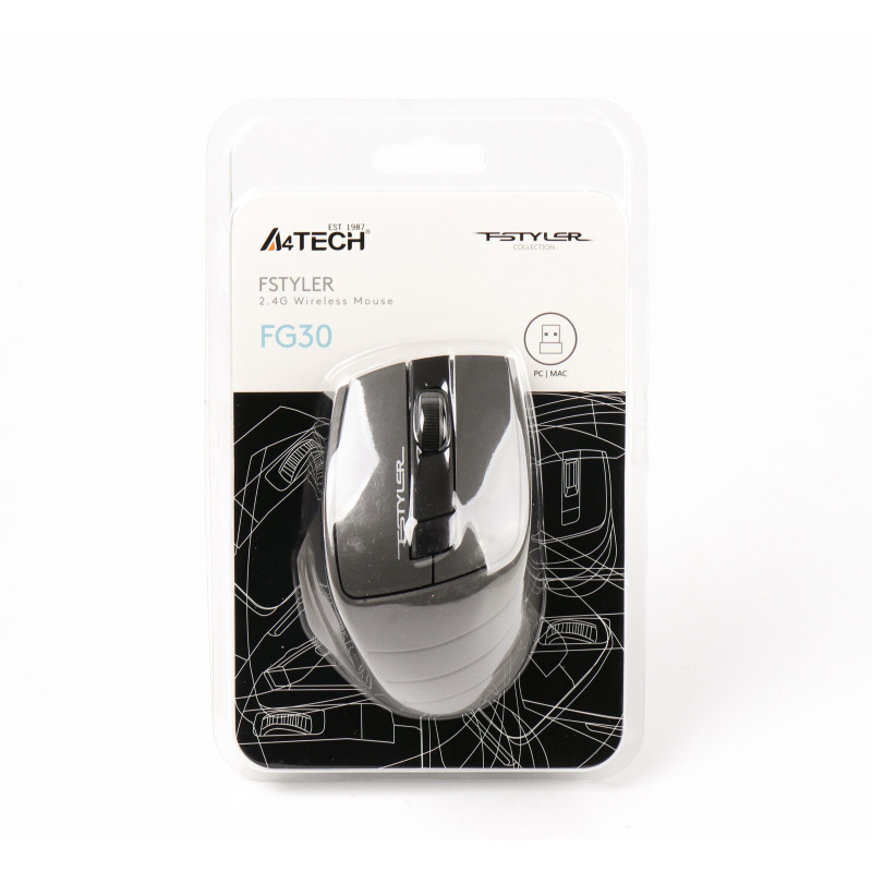 Мишка A4-Tech Fstyler FG30 Grey