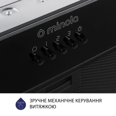 Витяжка Minola HBI 52622 BL GLASS 700 LED (повновбудована)