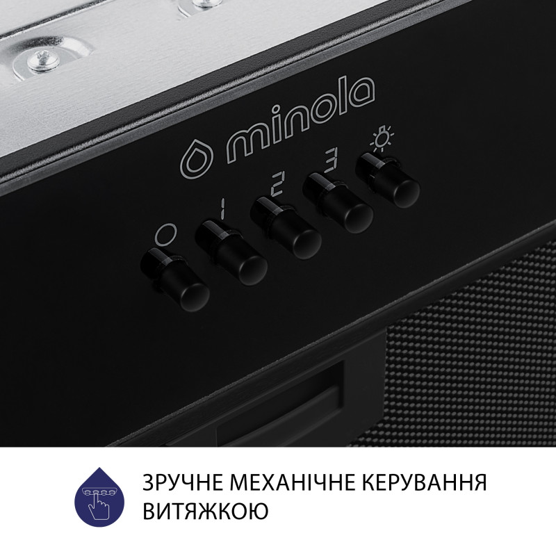 Витяжка Minola HBI 52622 BL GLASS 700 LED (повновбудована)