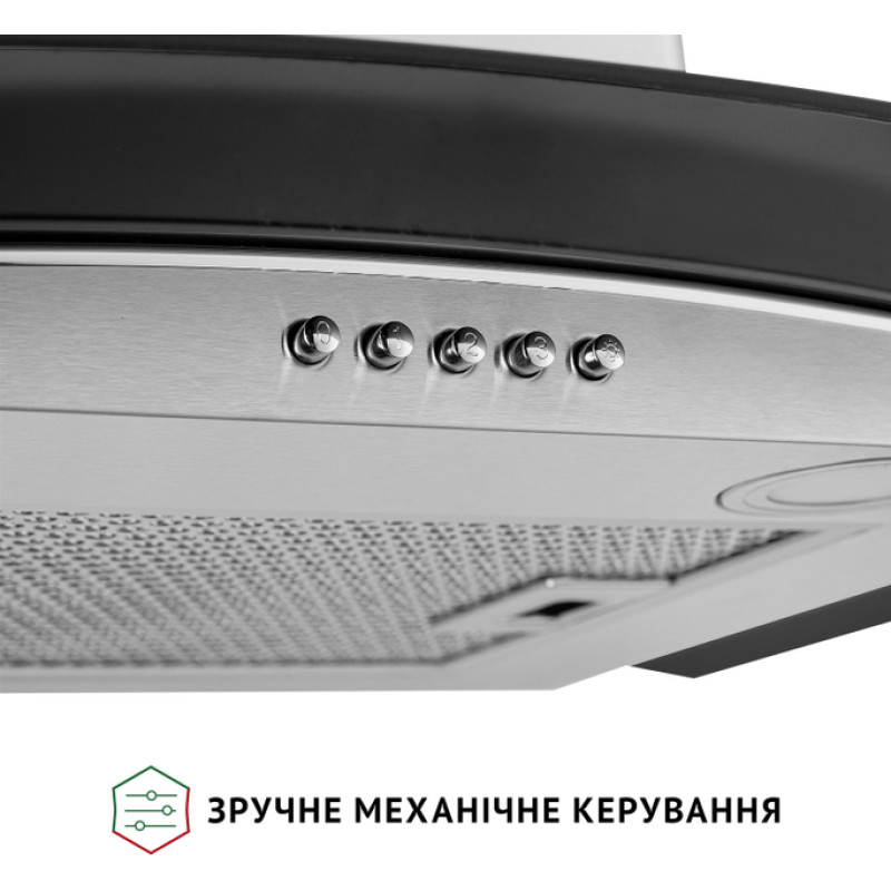 Витяжка Perfelli Grassi 6HMX INOX купольна зі склом