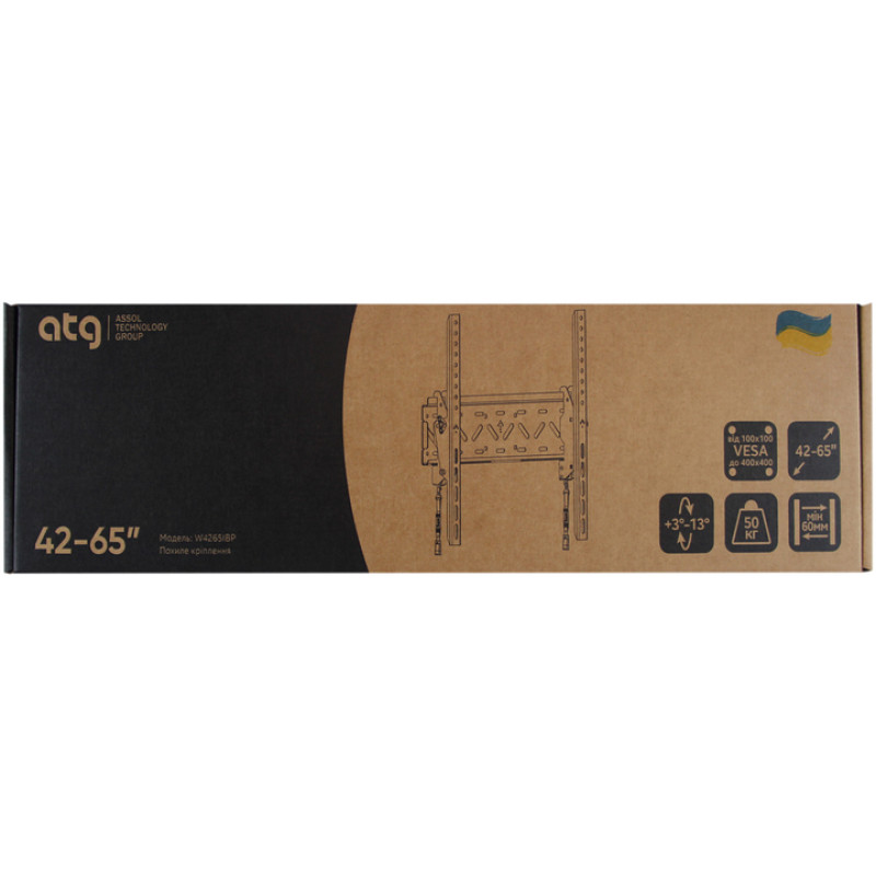 Кронштейн ATG W4265IBP  (42"-65" Похилий)
