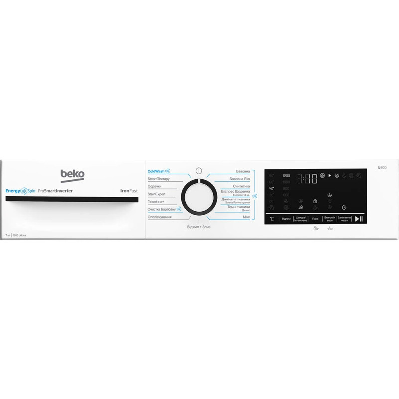 Пральна машина Beko BM3WFSU47235WB (7 кг, інвертор, пар, чорн.люк)