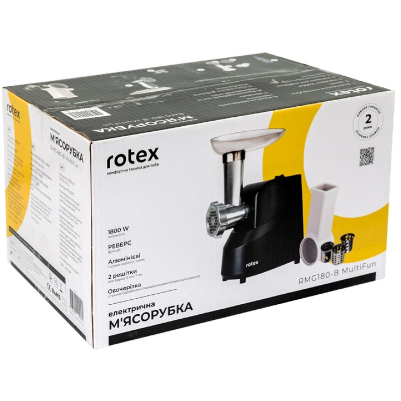 М`ясорубка Rotex RMG180-B MultiFun шинковка