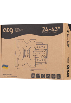 Кронштейн ATG W2443RB (24"-43" Похило-Поворотний-Дворичажний)