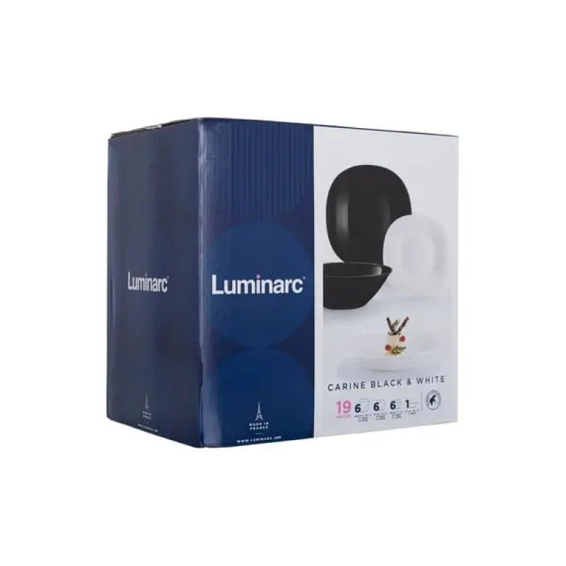 Сервіз LUMINARC CARINE WHITE&BLACK /19 пр.