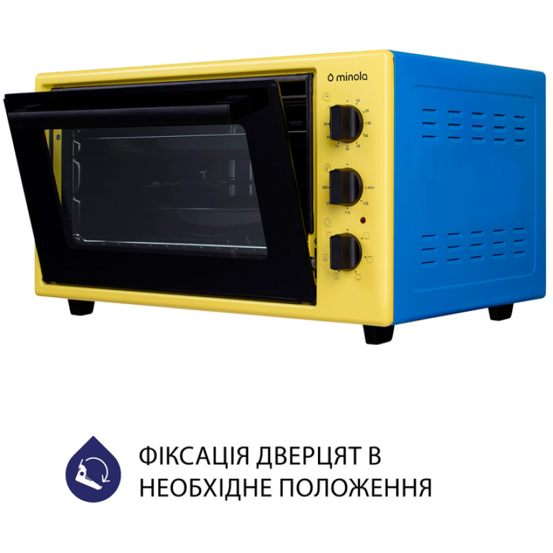 Духовка Minola FOET 3714 UA (жовто-блакитна)