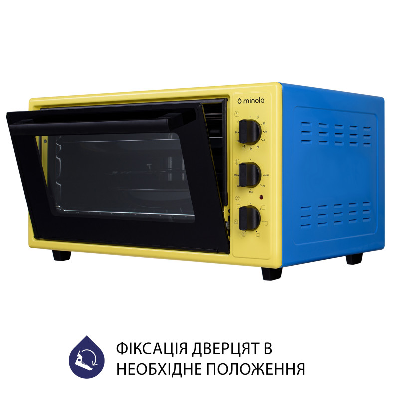 Духовка Minola FOET 4815 UA (жовто-блакитна)