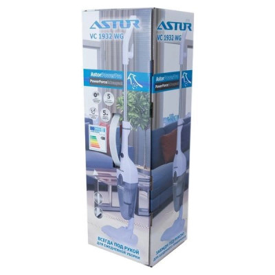 Порохотяг Astor VC1932WG (стіковий, шнур 5м) білий