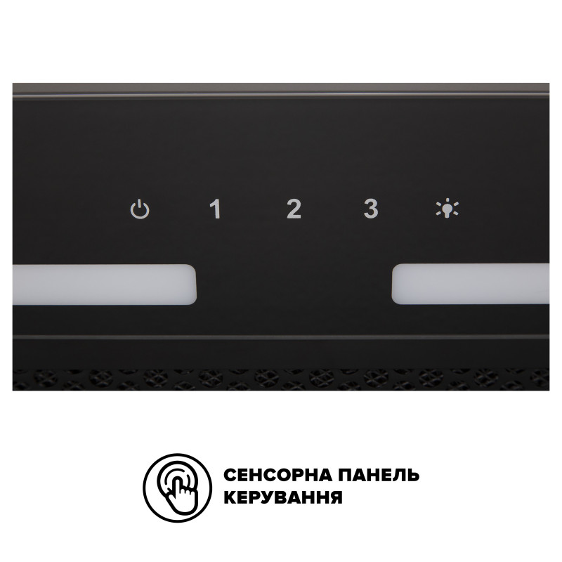 Витяжка  INTERLINE SWAY BL A/60 GL/S повновбудована  (52см, 1000куб)