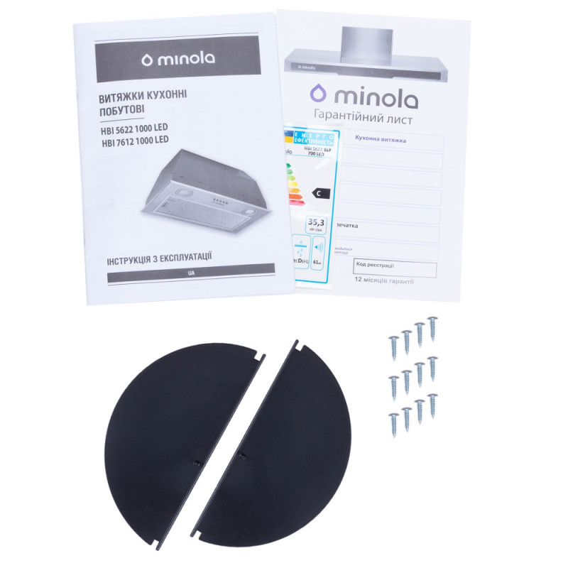Витяжка Minola HBI 5622 BL 1000 LED (повновбудована)