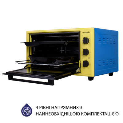 Духовка Minola FOET 4815 UA (жовто-блакитна)