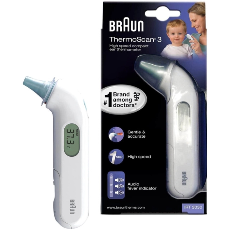Термометр вушного типу Braun IRT3030 Thermoscan 3