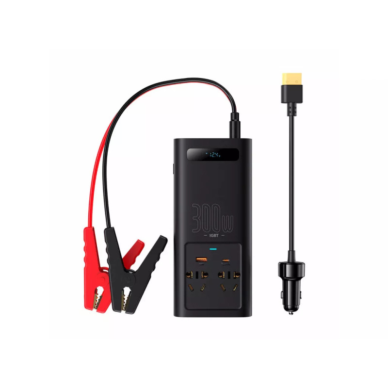 Автомобільний інвертор Baseus IGBT Power Inverter 300W (CGNB010101) Black