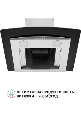 Витяжка Perfelli Grassi 6HMX INOX купольна зі склом