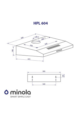 Витяжка Minola HPL 604 I  (плоска)