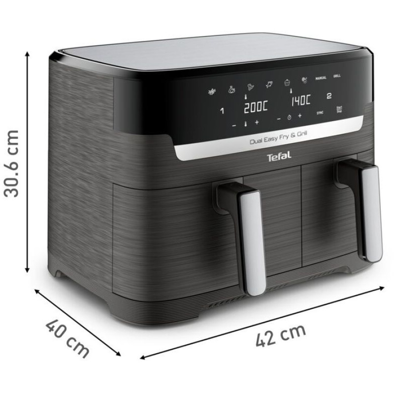 Мультипіч-фритюрниця Tefal EY905B10 Dual Easy Fry & Grill
