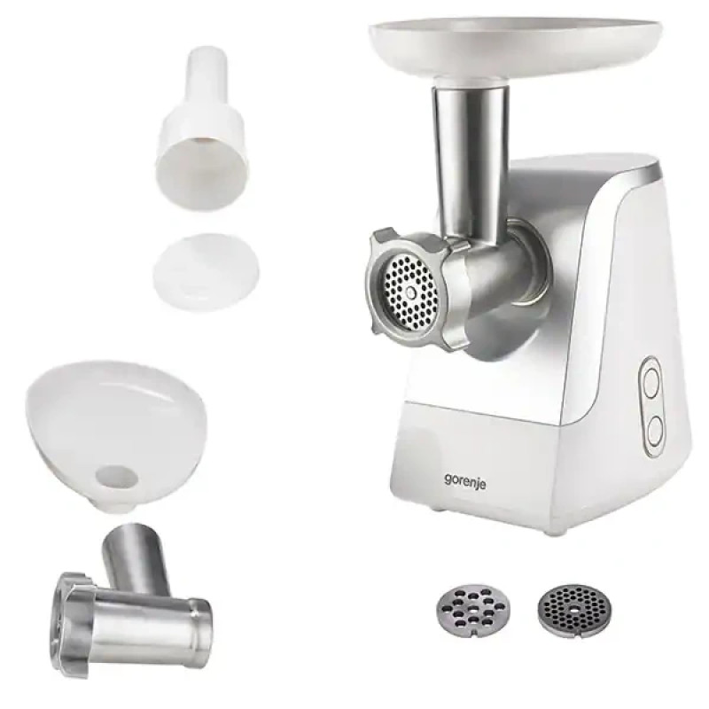 М'ясорубка GORENJE MG1600W, 1,9 кг/хв, 1500 Вт, сріблясто-біла