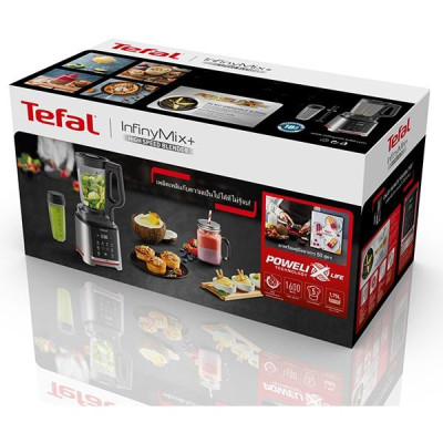 Блендер TEFAL InfinyMix+ BL91HD31, 1.75л, 1600Вт, 1 шестерня, сріблясто-чорний