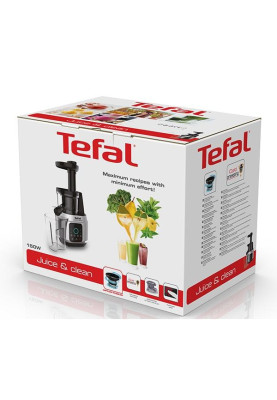 Соковижималка (соковичавниця) шнекова TEFAL ZC420E38 Потужність 150 Вт Контейнер для соку1 л, зовнішній Кількість швидкостей 2 шт.