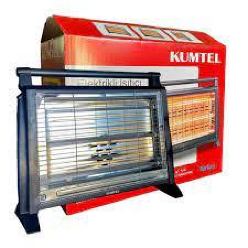 Інфрачервоний обігрівач кварцовий KUMTEL LX-2832 1500Вт/3 кварц трубки/2 реж/датчик при падінні/