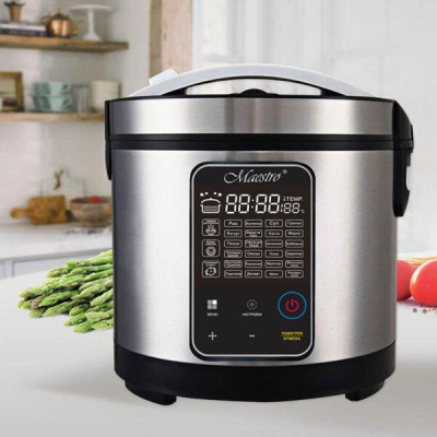 Maestro Мультиварка нерж. 5л,26 прогр.700W(антиприг.чаша)