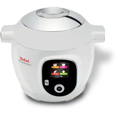 Мультиварка TEFAL Cook4Me+ CY851130, 6л, 1600Вт, 6 програм, додаток 150 рецептів, біло-сіра