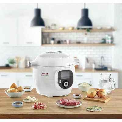 Мультиварка TEFAL Cook4Me+ CY851130, 6л, 1600Вт, 6 програм, додаток 150 рецептів, біло-сіра