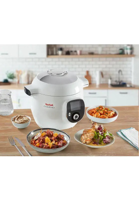 Мультиварка TEFAL Cook4Me+ CY851130, 6л, 1600Вт, 6 програм, додаток 150 рецептів, біло-сіра