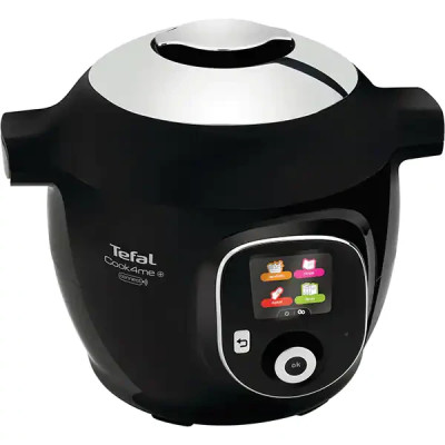 Мультиварка TEFAL Cook4Me+ Connect CY855830, 6л, 1600Вт, 6 програм, чорно-срібляста
