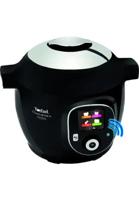 Мультиварка TEFAL Cook4Me+ Connect CY855830, 6л, 1600Вт, 6 програм, чорно-срібляста