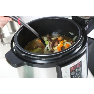 Скороварка електрична TEFAL One Pot CY505E30, 5.8л, 1200Вт, 25 програм, сріблясто-чорна