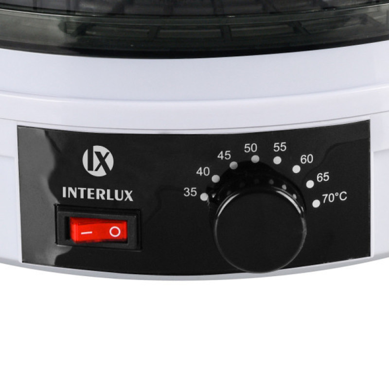 Сушка для овочів і фруктів INTERLUX ILFD-4450MH 245Вт 35-70гр/5 лот/термостат/
