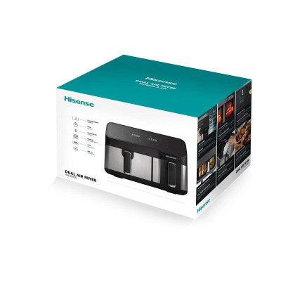 Подвійна фритюрниця HISENSE HAF2900D , 8,6 л, 1700 Вт, чорно-срібляста