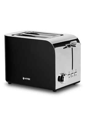 Тостер Vitek 850 Вт, механіка, 2 тости, лоток для крихт. Регулювання ступеня обсмажування.