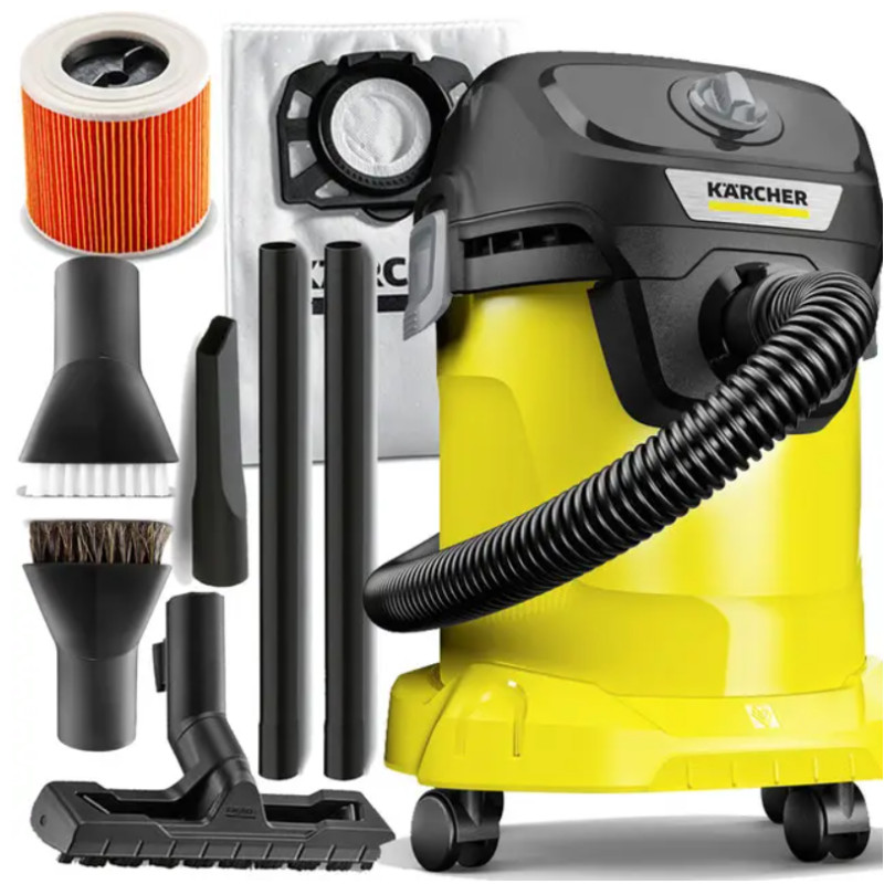 Пилосос вологого / сухого прибирання Karcher KWD 3 , 1000W, і 17 л,+ НАБІР ЩІТОК EU