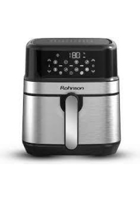 Фритюрниця Rohnson R2839, 4,5 л, 10 програм, 1500 Вт, Чорний / Срібний