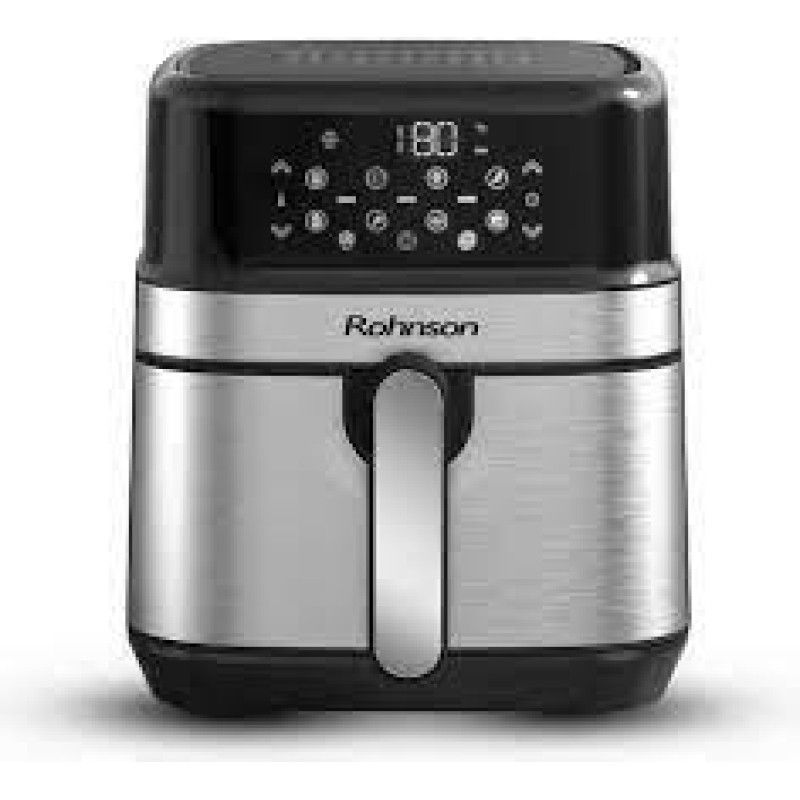 Фритюрниця Rohnson R2839, 4,5 л, 10 програм, 1500 Вт, Чорний / Срібний