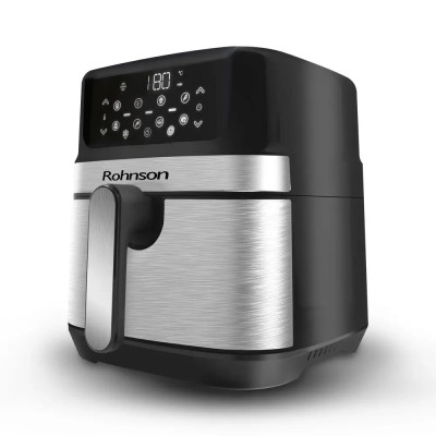 Фритюрниця Rohnson R2839, 4,5 л, 10 програм, 1500 Вт, Чорний / Срібний