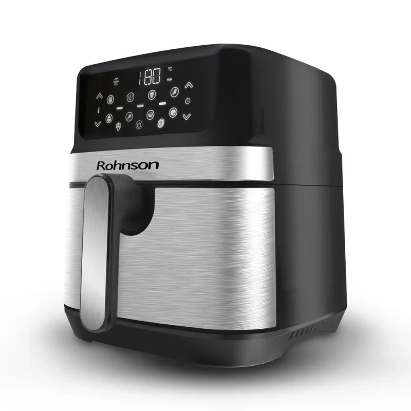 Фритюрниця Rohnson R2839, 4,5 л, 10 програм, 1500 Вт, Чорний / Срібний
