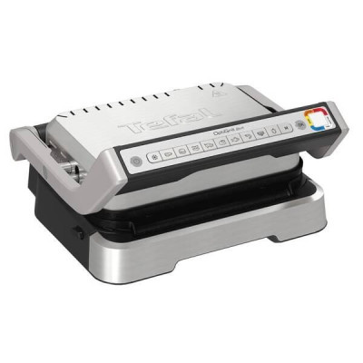 Електрогриль TEFAL OptiGrill 2in1 GC772D30, 9 програм, 2100W, сріблясто-чорний