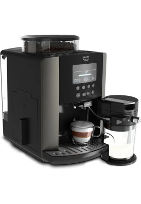Автоматична екстрактор KRUPS Arabica Latte EA819E10, 1,7 л, 1450 Вт, 15 барів, антрацит