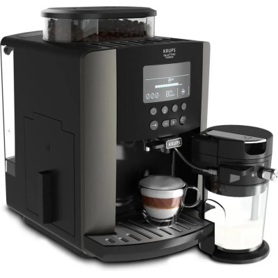 Автоматична екстрактор KRUPS Arabica Latte EA819E10, 1,7 л, 1450 Вт, 15 барів, антрацит