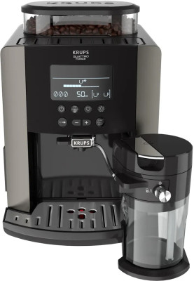 Автоматична екстрактор KRUPS Arabica Latte EA819E10, 1,7 л, 1450 Вт, 15 барів, антрацит