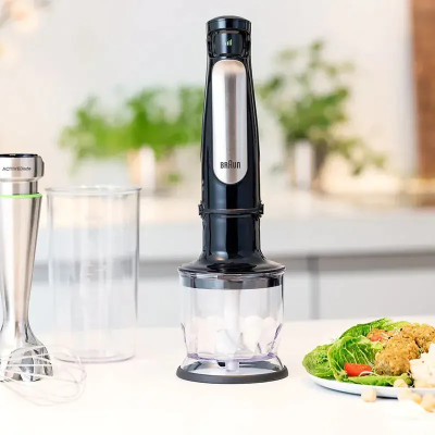 Змішувач вертикальний BRAUN Multiquick MQ7025X, 0,6л, 1000Вт, регульована швидкість,